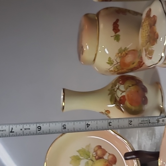 Vintage Royal worcester palissy fruit patterns vase and jar .dish. Trink… - Picture 4 of 8